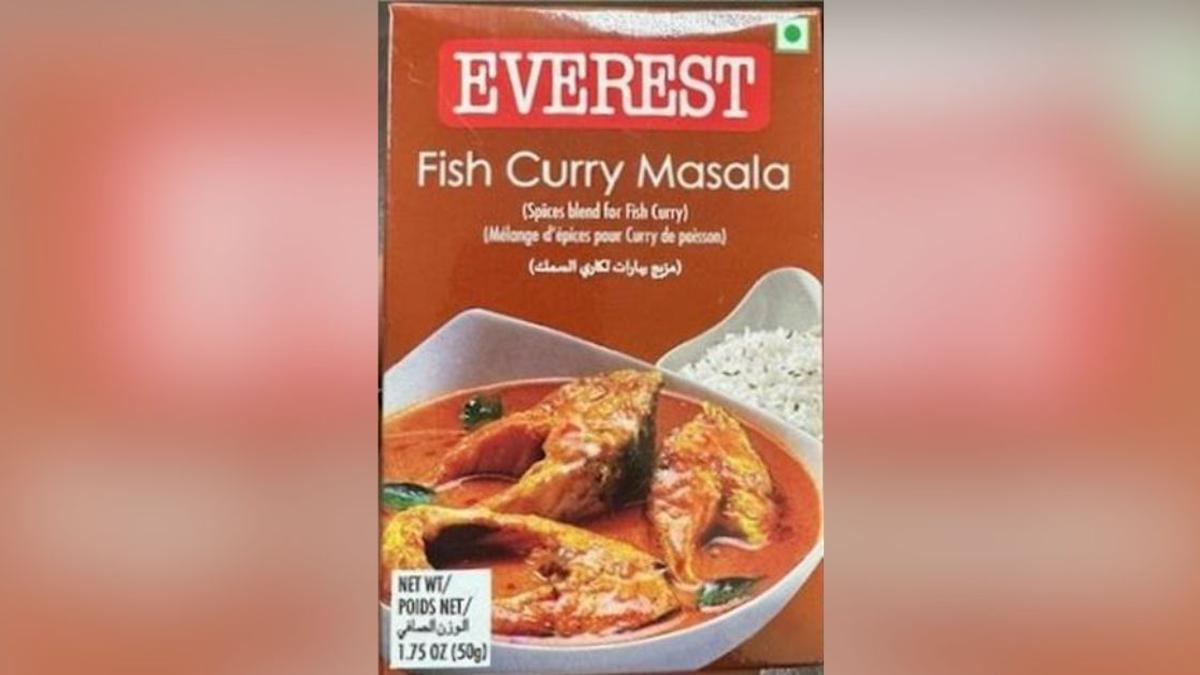 Due to the alleged presence of a pesticide, Singapore Food Authority has recalled Everest Fish Curry Masala